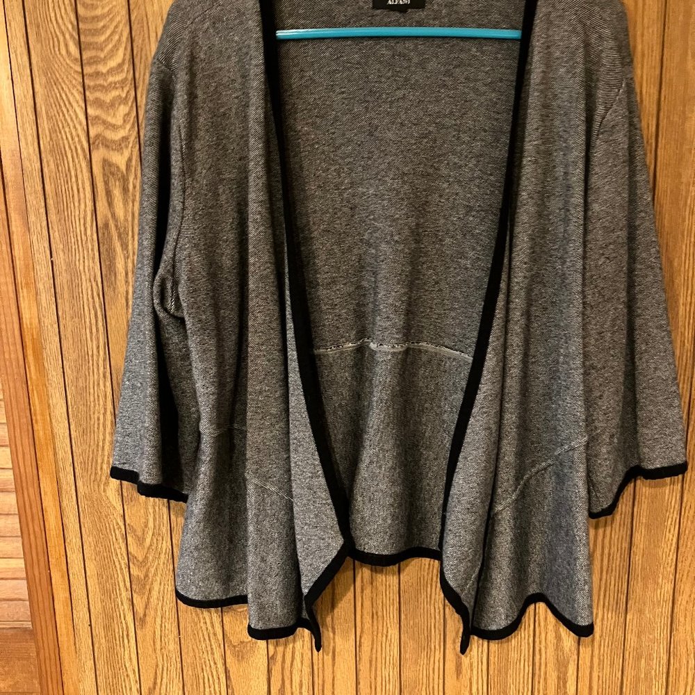 WOMEN'S ALFANI BLACK TWEEN KNIT SWEATER/JACKET IN SIZE XL